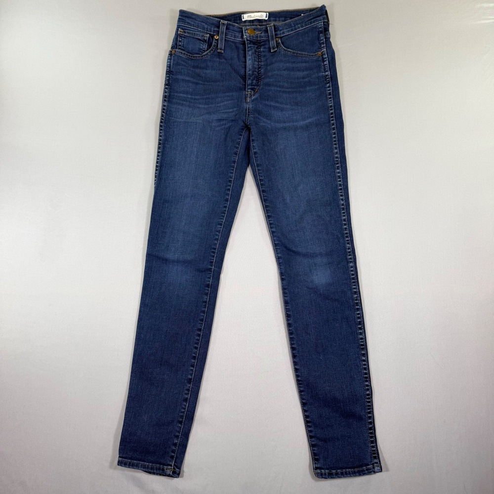 Madewell Women High Rise Skinny Jeans Dark Wash Blue Denim 27 Classic Everyday